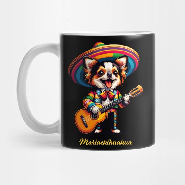 Mariachihuahua Funny Mariachi Chihuahua Traditional Guitar player Sombrero by BraaiNinja